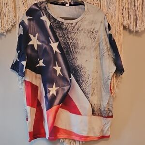 Patriotic Mens Shirt with American Flag Design